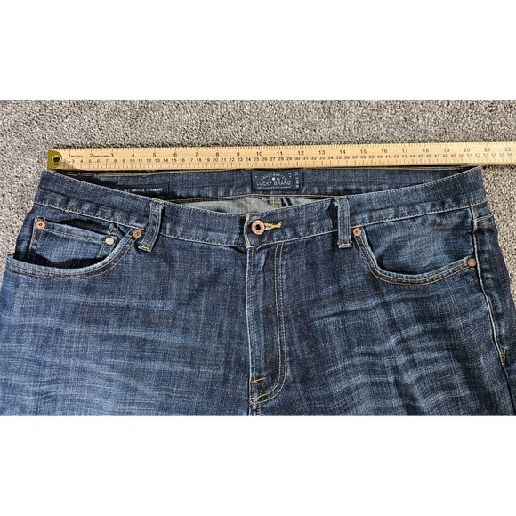 Lucky Brand 40x32 Men's 361 vintage straight Selvedge denim jeans Baggy Blue - Picture 12 of 14